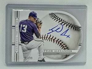 Tyler Alexander 2015 National Treasures DIE CUT AUTO (07/99) TCU Texas Christian