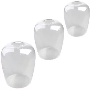 3pcs bubble Glass Shade set Clear seeded 5" Globe for Light fixture replacement - Picture 1 of 8