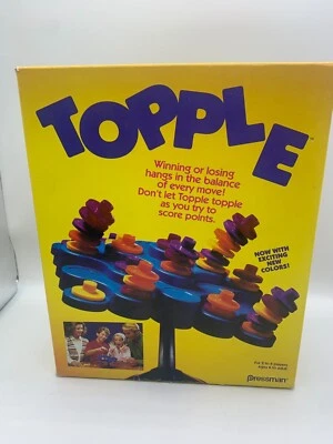 Topple Game 1992 Pressman Waddingtons Games Complete 2-4 Players Ages 6 and Up - Image 1 of 4