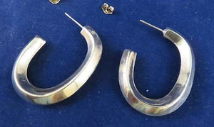 Silver Hoop Earrings Posts (800) - Picture 1 of 7