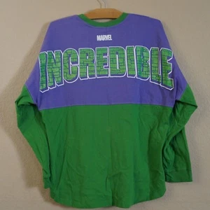 Incredible Hulk Marvel Spirit Jersey Universal Studios XL Glitter Purple Green - Picture 1 of 6
