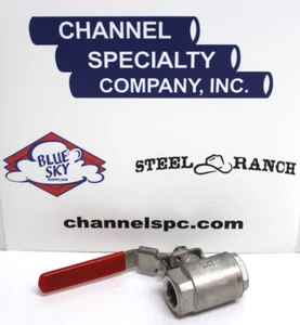 3/4" 2,000# Keckley 316 Threaded Stainless Steel Ball Valve - Picture 1 of 3
