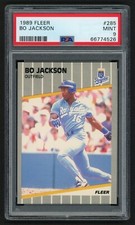 1989 FLEER BO JACKSON #285 KANSAS CITY ROYALS 2 SPORT ALL-STAR PSA 9 MINT