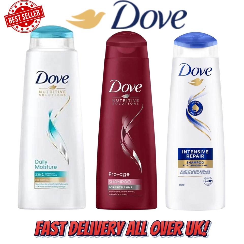 Dove Shampoo and Conditioner – Pro-Age, Daily Moisture, Intensive Repair 250ml - Image 1 of 1