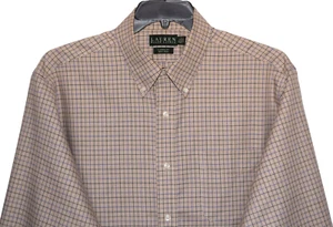LAUREN RALPH LAUREN Hemd Classic Fit Bügelfrei Beige Kariert Größe 17,5 - 34/35 - Bild 1 von 8