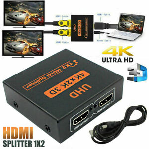 AMPLIFIER HDMI 1 INPUT 2 OUTPUT 1 IN 2 Way OUT 2160p 4K SPLITTER SWITCH BOX HUB