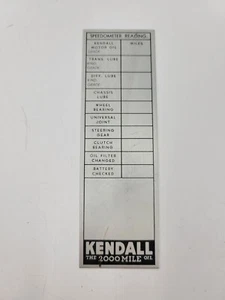 Vintage Kendall "The 2000 Mile Oil" Maintenance Door Tin - Picture 1 of 3