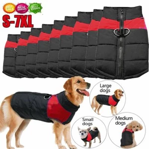 Pet Vest Jacket Warm Waterproof Pet Dog Clothes Small/Large Winter Padded Coat - Picture 1 of 10