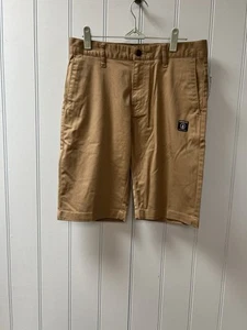 Volcom Vmonty Stretch Modern Fit Khaki Chino Shorts Size 32 - Picture 1 of 11