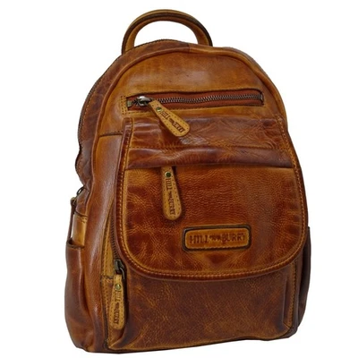 Rucksack Tasche Damen Schultertasche Braun Hill Burry Waschleder