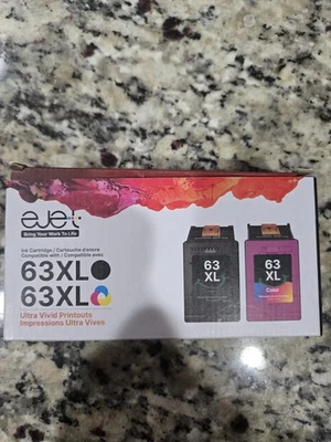 Repuesto de cartucho de tinta 63XL para HP 63 XL tinta negra + paquete combinado de tinta de color Foto 1 de 4