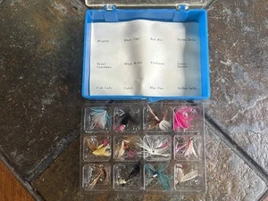 Vintage Trout Fly Fishing Kit 12 Dry Flies With Box Unused! - Picture 1 of 9