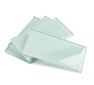 32 Piastrelle Metro Vetro 3x6 In Verde Pallido Cucina Backsplash Parete Bagno - Foto 1 di 3