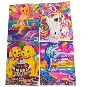 Lisa Frank Portfolio Folders for 3 Ring Binders New Unpunched Lot of 4 #2 - Picture 1 of 7