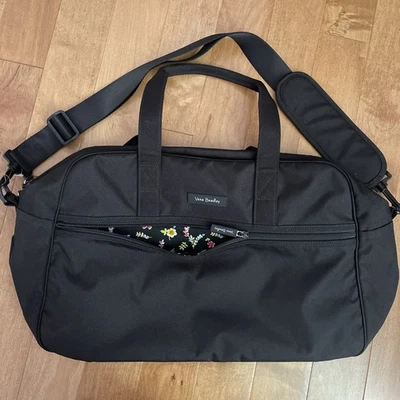 Bolso de Lona Vera Bradley Negro Iluminado Grand Traveler Nuevo sin Etiquetas Foto 1 de 4