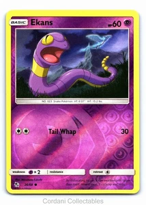 Ekans 26/68 - Destinos Ocultos - Carta Pokémon Holo Inversa - Casi Como Nueva - Imagen 1 de 2