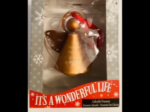 Campanella angelo It's A Wonderful Life ornamento 2010 metallo oro da collezione Natale - Foto 1 di 4