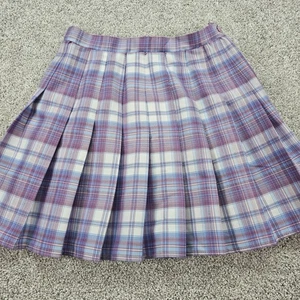 Rewind Women's Mini Skirt Purple Plaid Zipper Size Small Y2K Schoolgirl - Picture 1 of 5