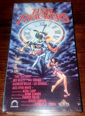 Time Trackers 1989 VHS RARE NEW SEALED Ned Beatty Roger Corman New Concorde MGM - Image 1 of 4