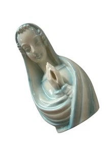 Madonna Porcelain Figurine Statue Erphila Czechoslovakia Art Deco 8.5” Vintage - Picture 1 of 18