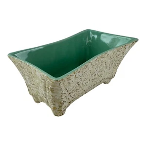 American Bisque Co Art Pottery Bowl Planter Splatter Gold 22kt Gold USA MCM USA - Picture 1 of 14