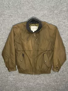 Vintage 90s London Fog Bomber Jacket Windbreaker Mens S Brown Full Zip Pockets - Picture 1 of 11
