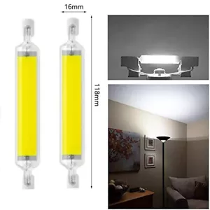 R7S LED COB Glass Tube 118mm J118 Light Bulb T3 110V Home Replace Halogen Lamps - Picture 1 of 9
