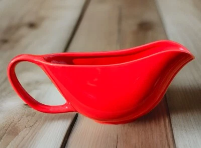 Vtg 10 Strawberry Street Red Gravy Boat Porcelain Ceramic Sauce Bowl Dish - Image 1 of 4