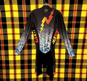 Men's Primal cycling skinsuit size Large Padded Suit APX Chamois US NAVY - Picture 1 of 14