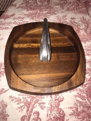 MID CENTURY TEAK?NUTCRACKER WITH PEWTER CRACKER “Gladmark” Burbank,California - Image 1 of 4