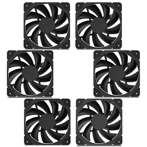 6 Pack Black 120mm PC Case Fans High Airflow Low-Noise High Performance Fans - Picture 1 of 5