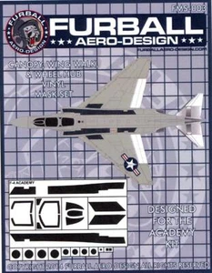 Furball Decals 1/48 F-4 PHANTOM II Canopy & Wheel Hub Vinyl Mask Set - Picture 1 of 2