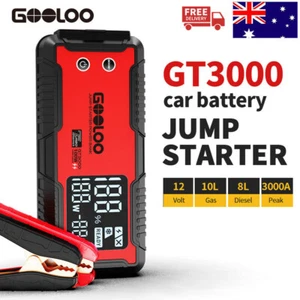 🔋GOOLOO 3000A Car Jump Starter Dead Battery Booster Up to 10.0L Gas 8.0L Diesel - Picture 1 of 10