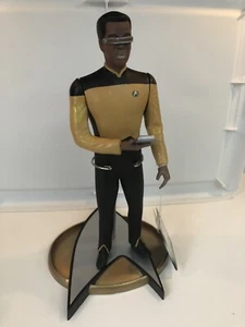 Figura Suelta Geordi LaForge Star Trek TNG Enesco 10" con Base Ajustable Flota Estelar - Imagen 1 de 5