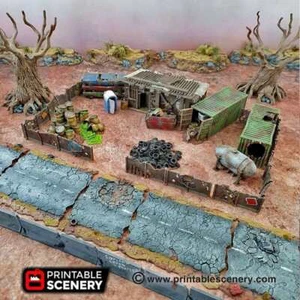 Scrapyard - Apocalyptic Building - Tabletop Terrain Gaslands Apocalyptic - Picture 1 of 7