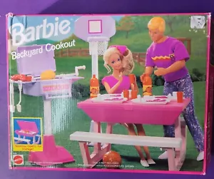 Vintage 1993 Mattel Barbie Backyard Cookout #9455 Preowned - Picture 1 of 8