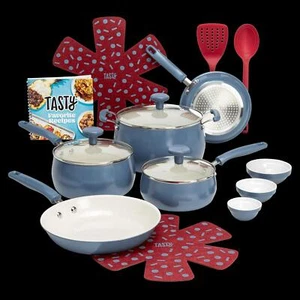 Juego de utensilios de cocina de aluminio antiadherentes de cerámica de 16 piezas - Imagen 1 de 27