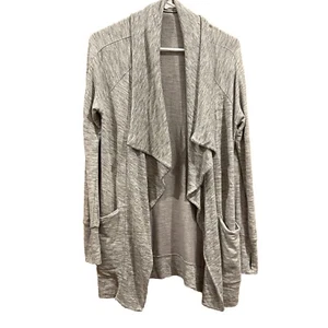 Athleta Sweater Womens XXS Studio Wrap Cardigan Pockets ThumbHole Heather Gray - Picture 1 of 6