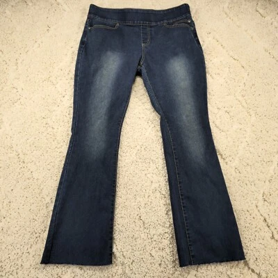 Harley Davidson Womens Jeans Bootcut Biker 34x29 Stretch Cut-Off Pull-On - Image 1 of 4