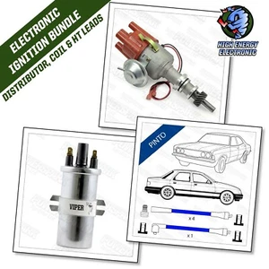 Ford Pinto Hochenergieverteiler Viperspule und blaue 8 mm Leitungen - Bild 1 von 10