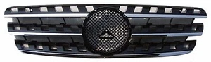 Front Grille Fit for 96-05 Mercedes Benz W163 M-Class ML Chrome & Black w/Emblem - Foto 1 di 1