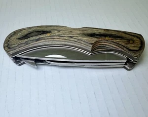 MOSSBERG klappbares Multitool Messer mit Holzgriff - 3 Klingen - Bild 1 von 7