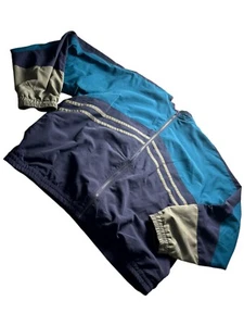 Irvine Park Track Jacket Windbreaker Zip Up Long Sleeve Blue Gray Men's Size XLG - Picture 1 of 7