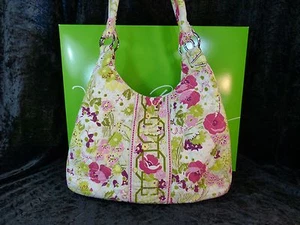 VERA BRADLEY - MAKE ME BLUSH - LARGE HOBO PURSE - 15 X 10 X 4" - EUC - #1 - Picture 1 of 4