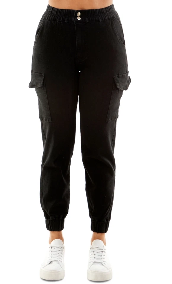 Joggers de bolsillo cargo para jóvenes casi famosos, negros, XL Foto 1 de 1