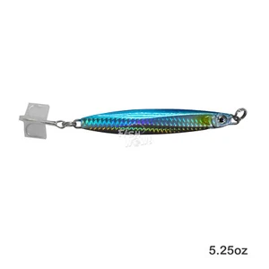 Plantilla vertical de pesca azul 150 g 5,25 oz plantilla de francotirador de potro MUSTAD 3x gancho de agudos NUEVO - Imagen 1 de 6