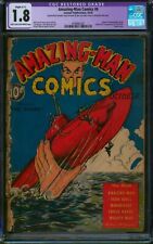 Amazing-Man Comics #6 (1939) ⭐ CGC 1.8 Restored ⭐ Bill Everett 1st Shark Centaur