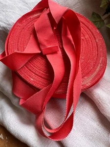 Vintage Petersham Klebeband, rotes Band, Ripsmaserung. Millinery Polsterung / 5m - Bild 1 von 5