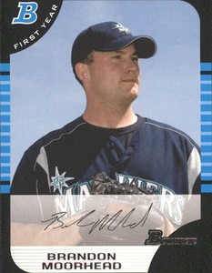 2005 Bowman Seattle Mariners Baseball Card #266 Brandon Moorhead FY RC