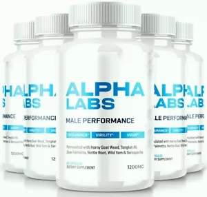 (5 Pack) Alpha Labs Male Health Pills to Boost T-Levels for Intimate Drive - Picture 1 of 8